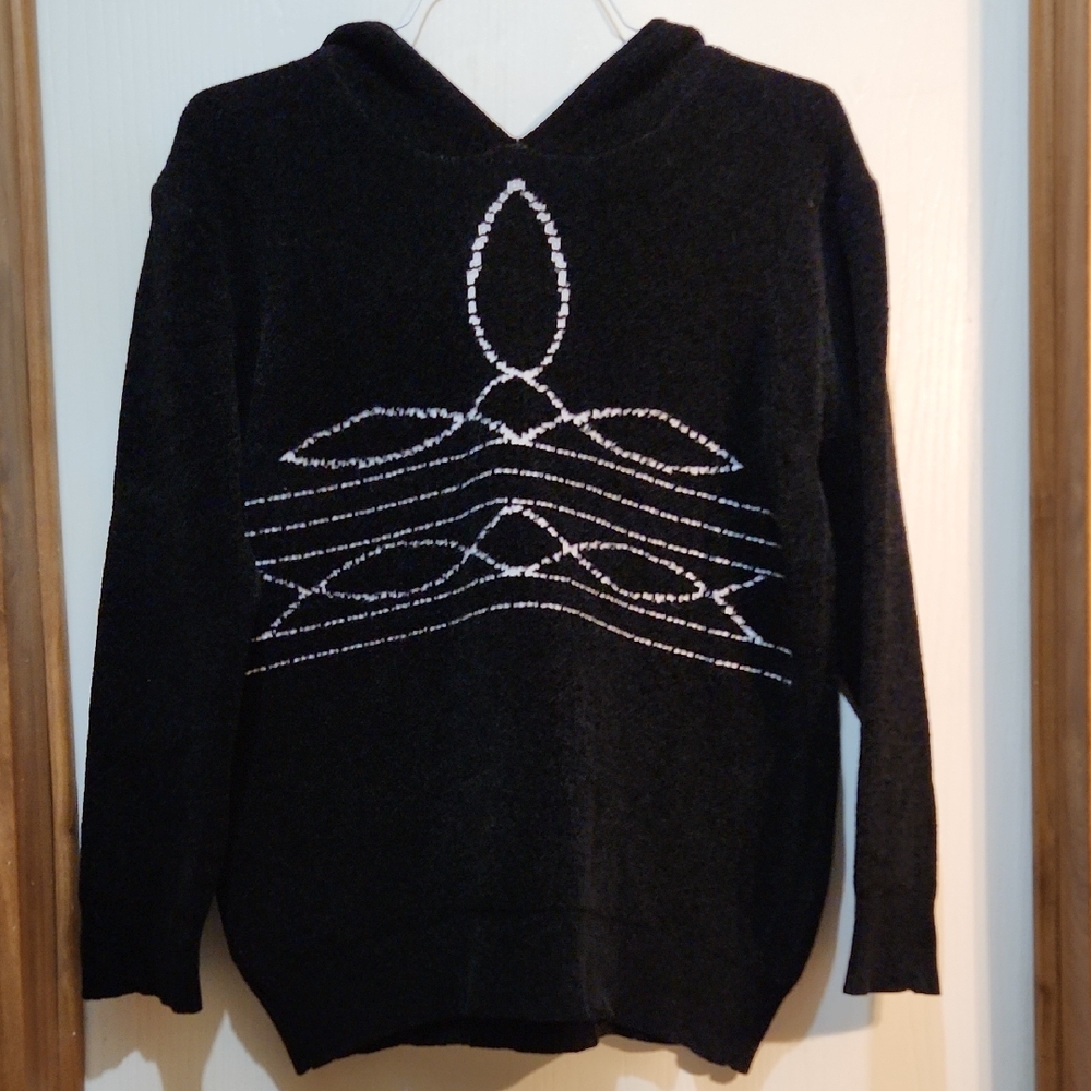 Boot Stitch Black Sweater
